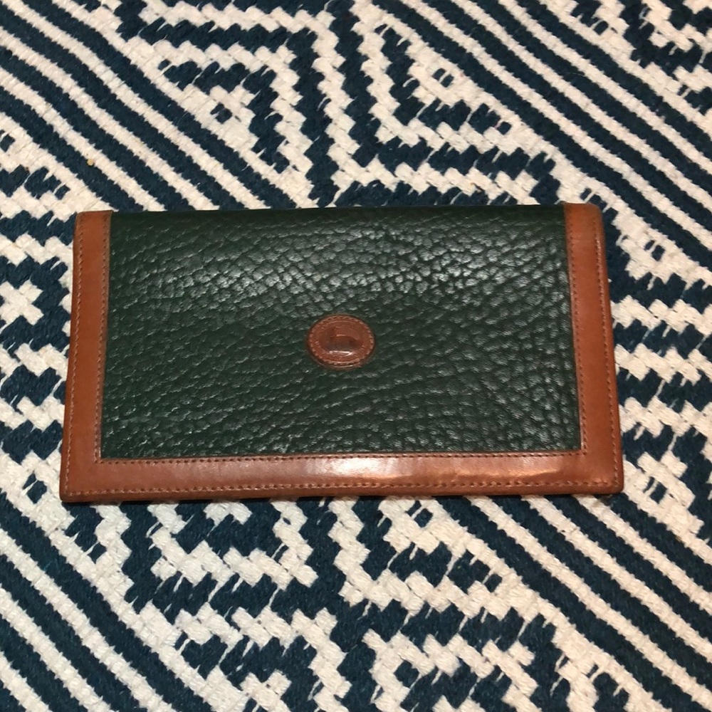 Dooney & Bourke Vintage Green Checkbook Cover